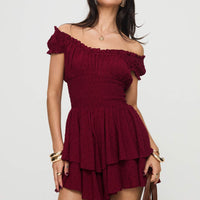The Love Galore Romper Deep Cherry
