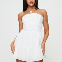 Gian Strapless Romper White