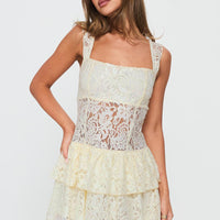 True Connections Lace Playsuit Cream