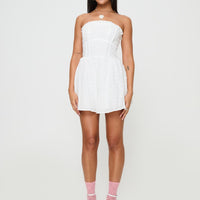Gian Strapless Romper White