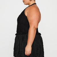 Mixie Halter Romper Black Curve