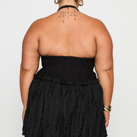 Mixie Halter Romper Black Curve
