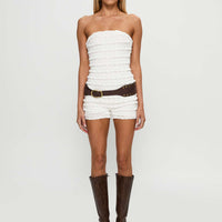 Ayver Strapless Playsuit White