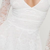 Nautia Lace Long Sleeve Romper White