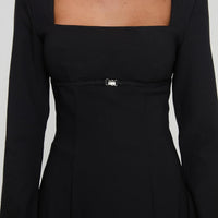 Flounce Romper Black