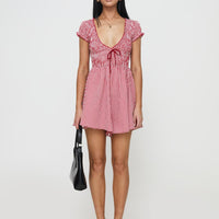 Wescott Gingham Playsuit Red / White