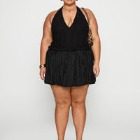 Mixie Halter Romper Black Curve