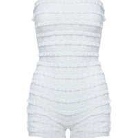 Ayver Strapless Playsuit White