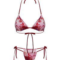 Jenner Tie Side Ruched Bikini Bottom Dusty Rose