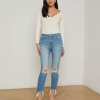 High Line Distressed Skinny Jean