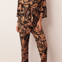 Julia Cloud Jersey PJ Set in Damask