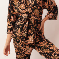 Julia Cloud Jersey PJ Set in Damask