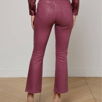 Kendra Coated Cropped Flare Jean