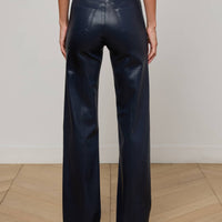Clayton Coated Wide-Leg Jean