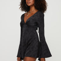 Fonda Long Sleeve Romper Black