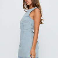 Ainsleigh Shift Denim Playsuit Light Wash