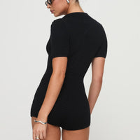 Syleem Knit Romper Black