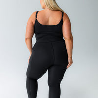 Go Getter Activewear Jumpsuit Black Curve