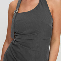 Swinton Halter Playsuit Charcoal