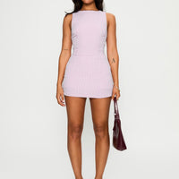 Yumiko Romper Pink Check