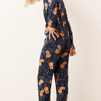 Shari Cloud Jersey PJ Set in Cosmic Jungle