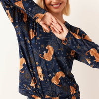 Shari Cloud Jersey PJ Set in Cosmic Jungle