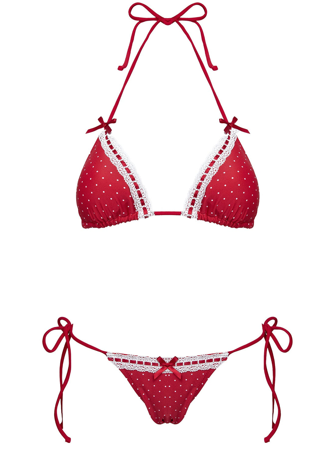 Crispy Bikini Bottoms Red Polka