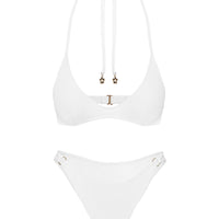 Tides Roll Bikini Bottoms White